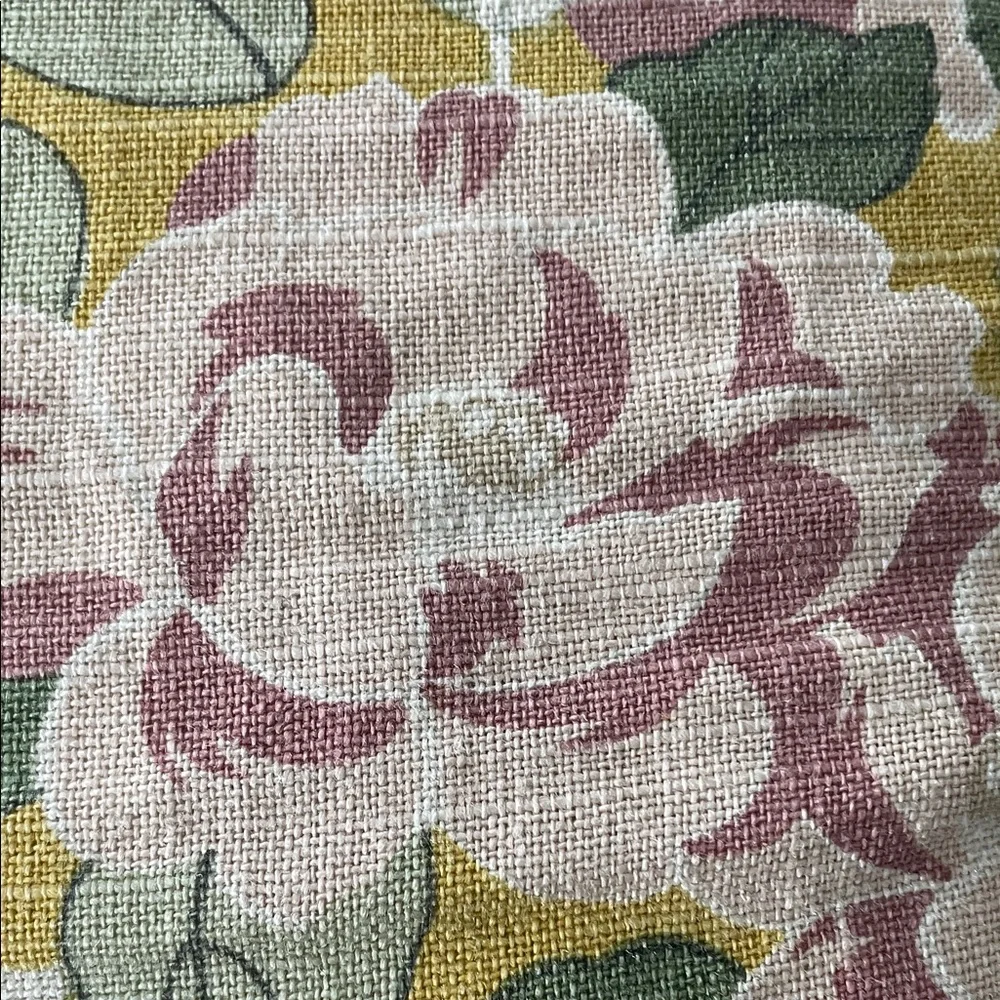 Pottery Barn Yellow Floral Accent Pillow,20x20 - Picture 3 of 4